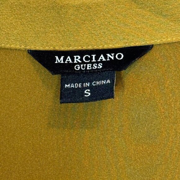 Marciano Guess Gold Blouse Top Bodysuit Small - Picture 9 of 12